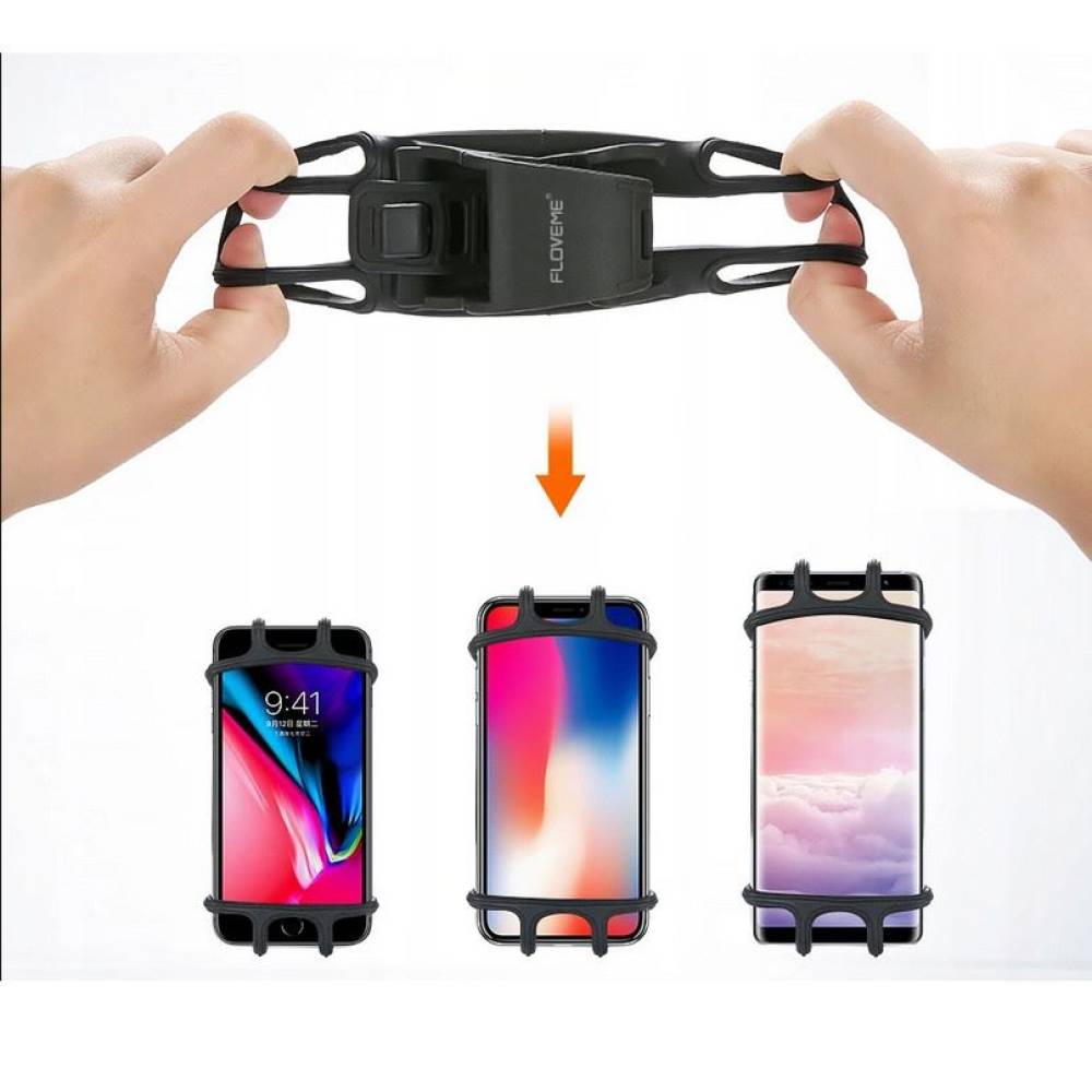 Suport telefon pentru bicicleta / moto, siliconic, 3.5