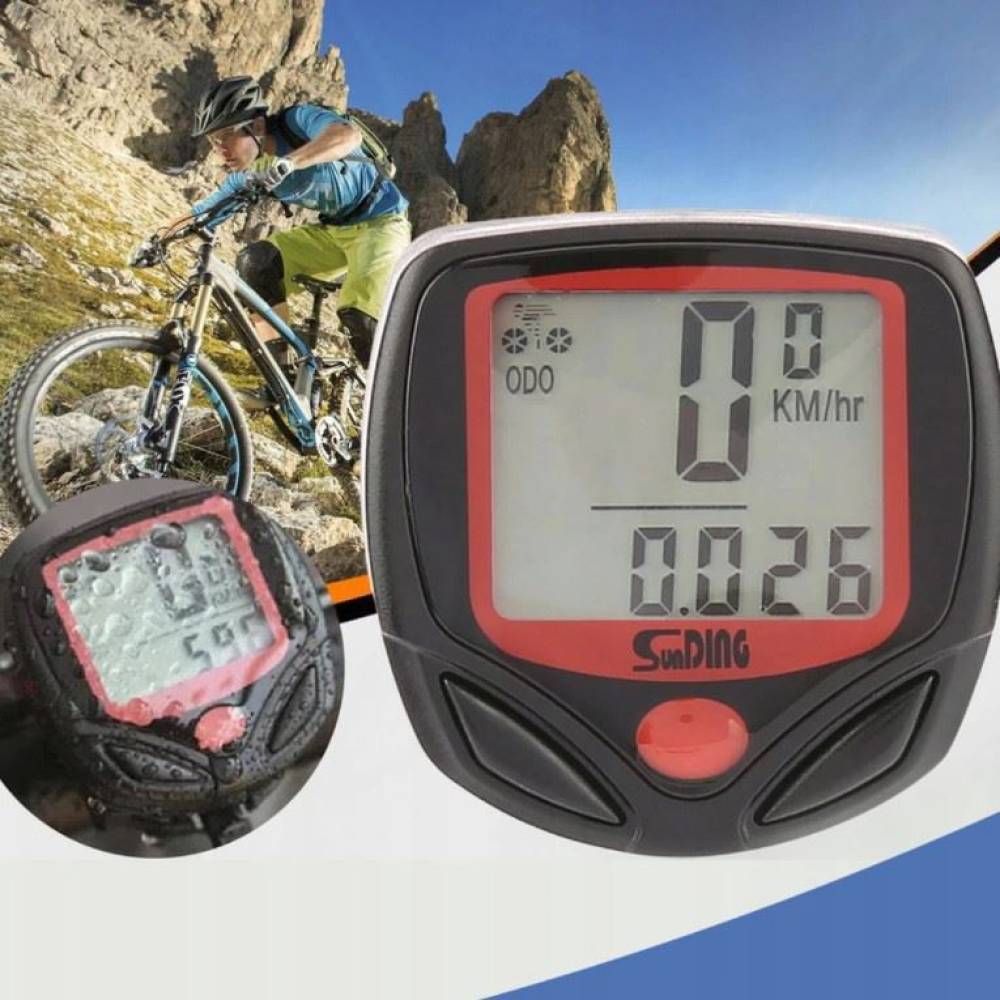 Calculator kilometraj bicicleta 14 functii, tip computer, cu fir, Bike Counter 68435 CarCo