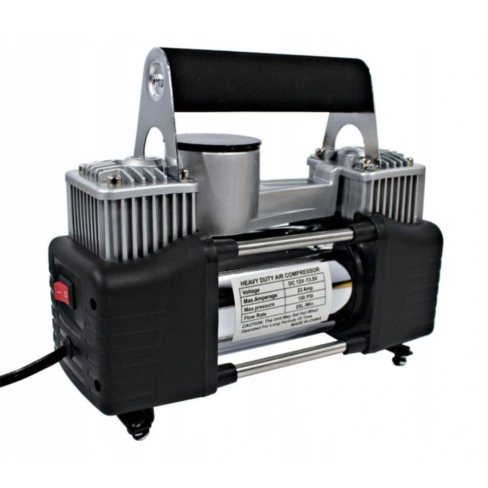 Compresor aer 12V, 10 bar, 150psi, 85L/min, 2 pistoane, cu furtun, 42706 CarCo