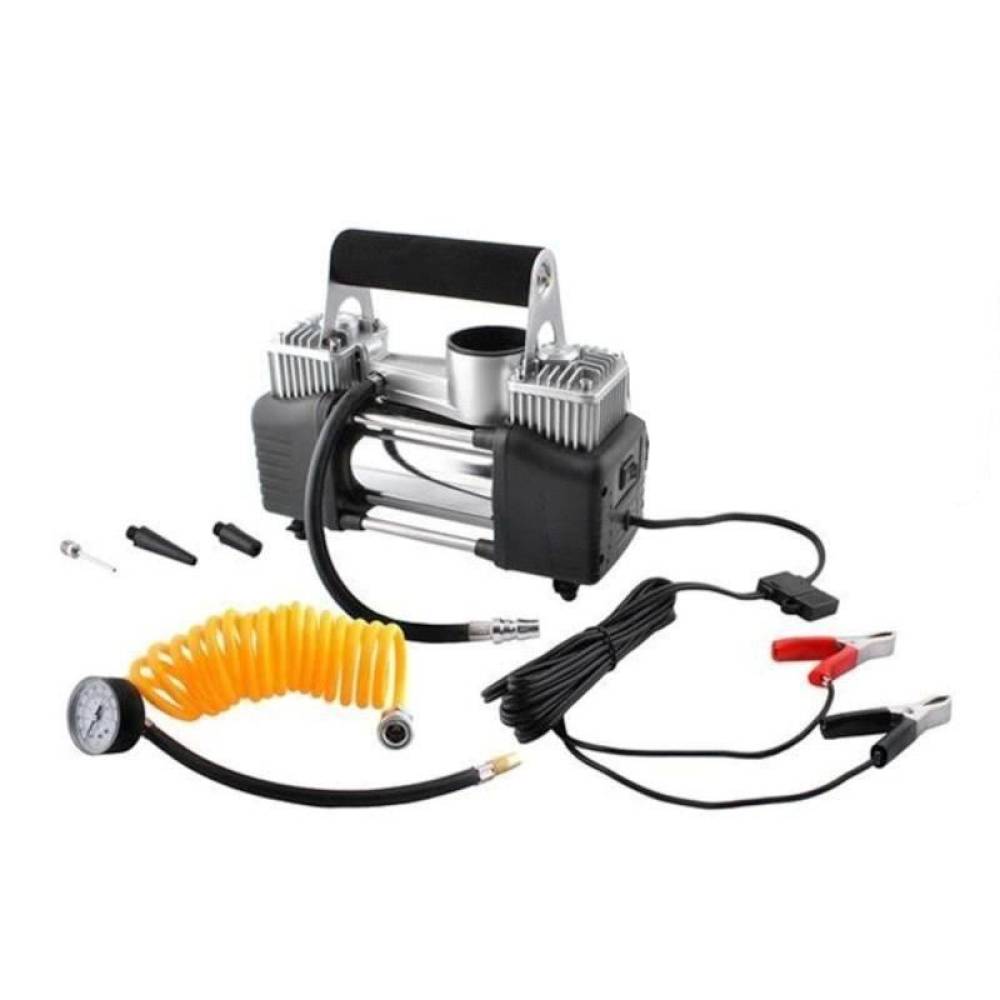 Compresor aer 12V, 10 bar, 150psi, 85L/min, 2 pistoane, cu furtun, 42706 CarCo
