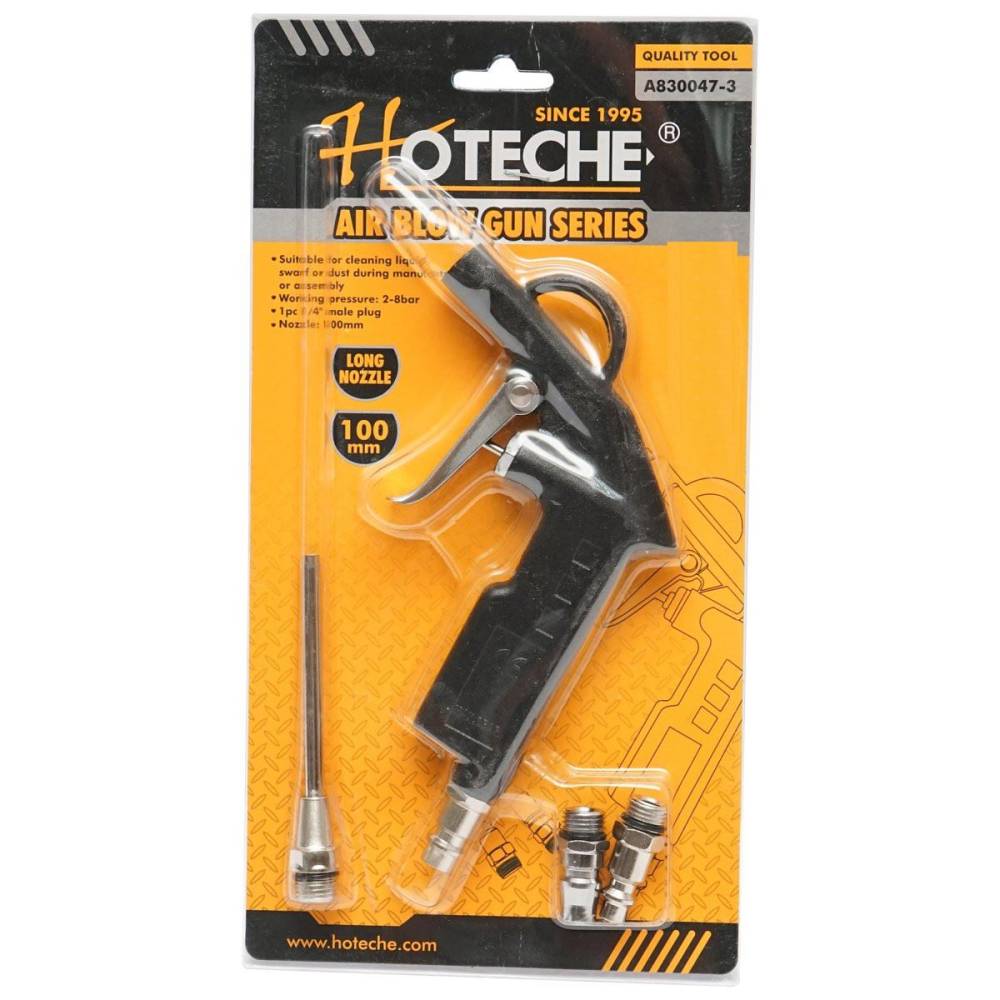 Pistol suflat aer comprimat, cabina, tija 10cm, cu 2 adaptoare, A830047-3,  BK92687, Hoteche 