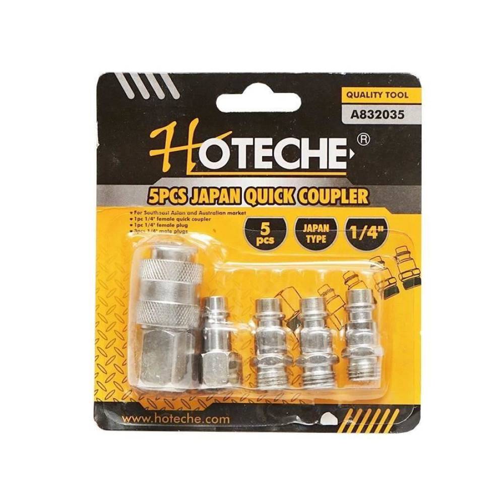 Set 5 piese, mufe rapide pentru scule pneumatice cuple Japan, 1/4