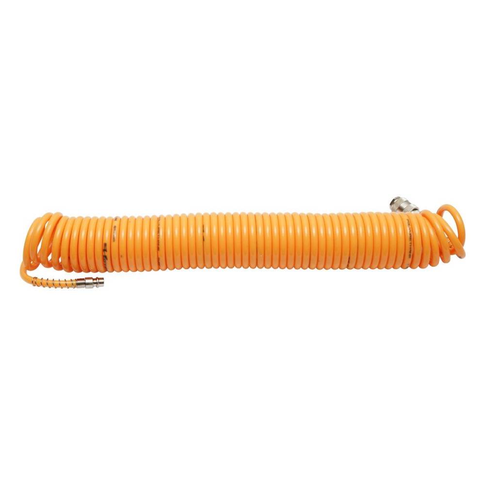 Furtun spiralat pentru aer comprimat 10m, 5/8mm, 10 bar, cupla fi 8mm, Hoteche A831822E