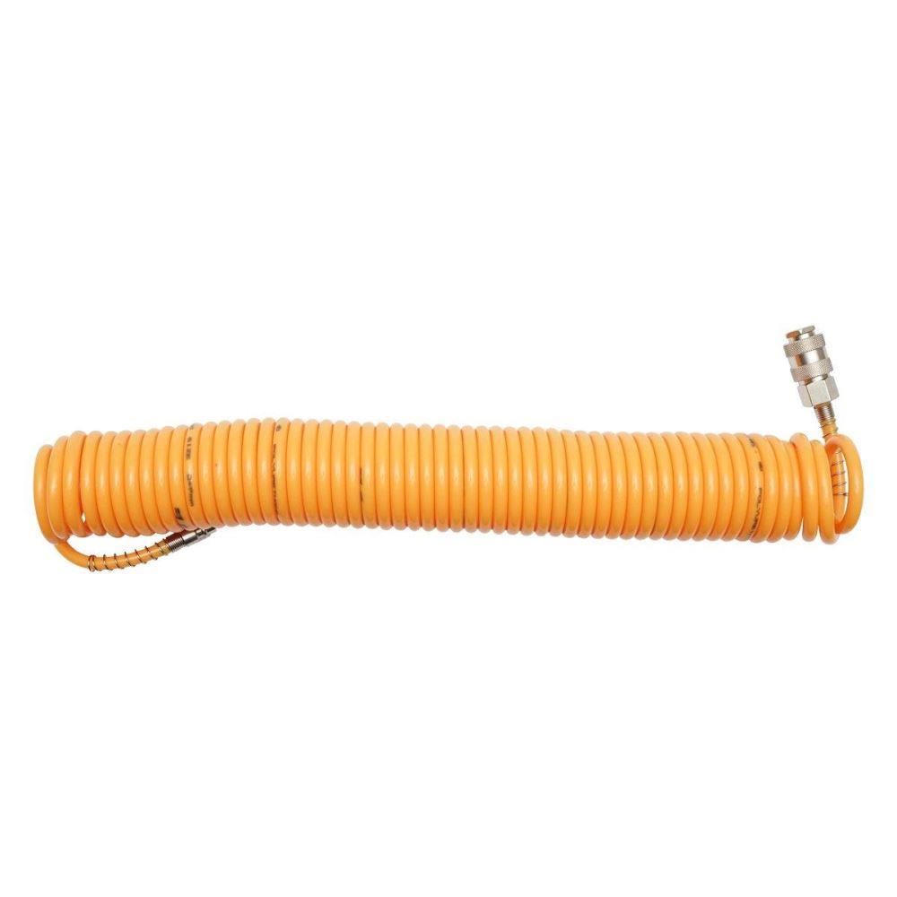 Furtun spiralat pentru aer comprimat 10m, 5/8mm, 10 bar, cupla fi 8mm, Hoteche A831822E