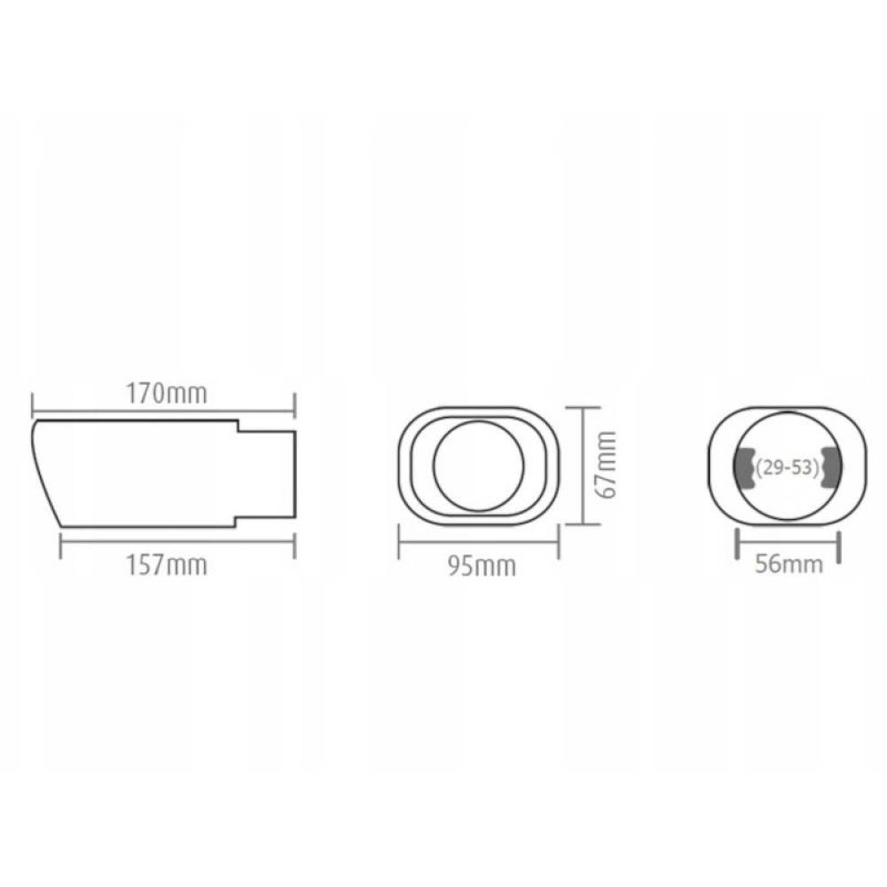 Ornament toba interior 53(67), exterior 95, L170 oval, 5814 Automax