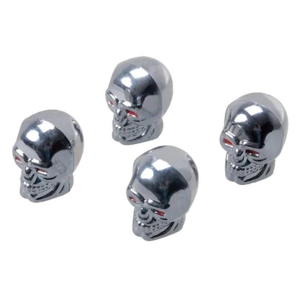 Ornament capacele valva Cap de mort, argintii, set 4 bucati, 7991 Automax