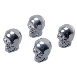 Ornament capacele valva Cap de mort, argintii, set 4 bucati, 7991 Automax