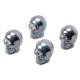 Ornament capacele valva Cap de mort, argintii, set 4 bucati, 7991 Automax