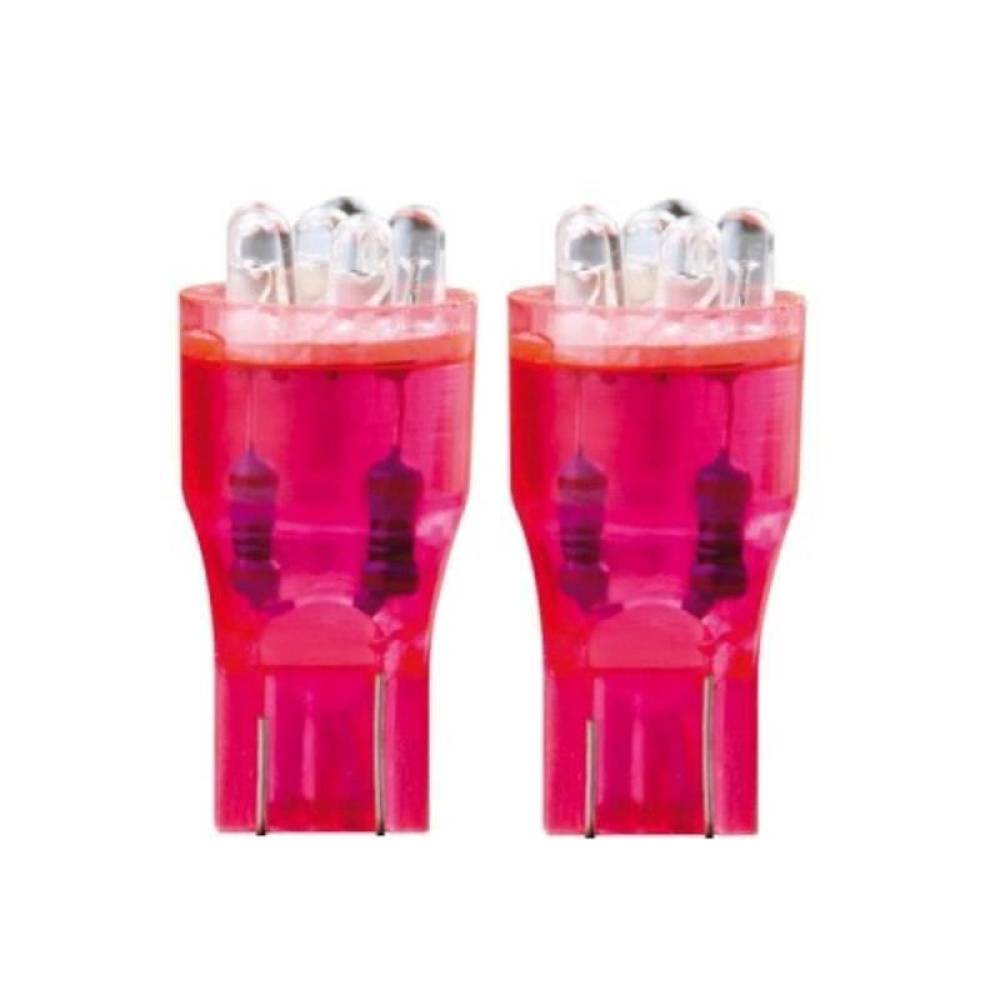 Set 2 becuri T13, 6 LED-uri, 12V 10W, Rosu, 6062 Automax