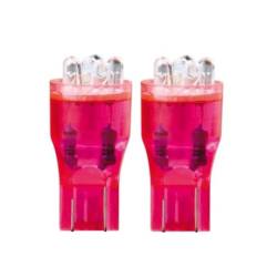 Set 2 becuri T13, 6 LED-uri, 12V 10W, Rosu, 6062 Automax