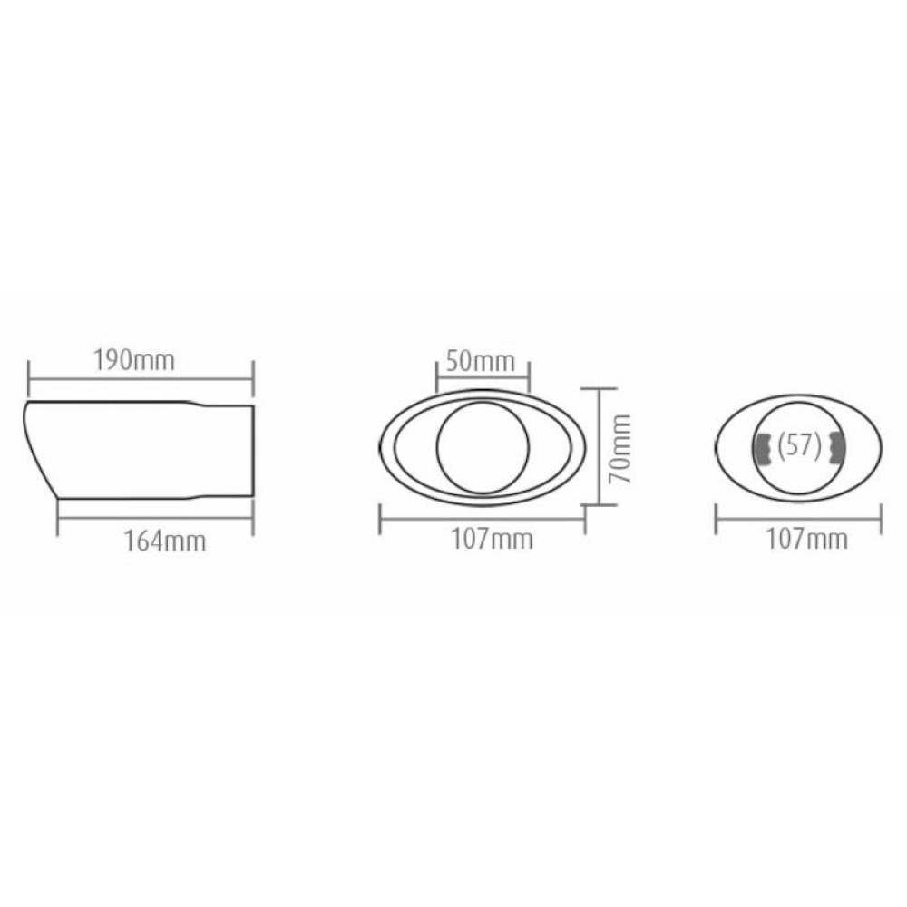 Ornament toba interior 57, exterior 107, L190, ovala, 5812 Automax