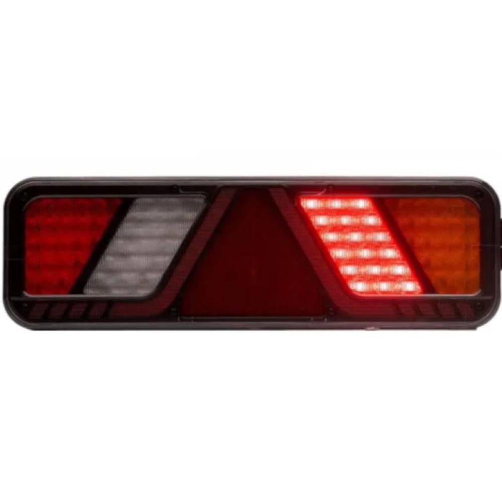 Lampa stop 450x138, 24V, LED, 6 functii, ceata, mers inapoi, cu triunghi, dreapta, FT-700-066P Fristom