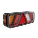 Lampa stop 450x138, 24V, LED, 6 functii, ceata, mers inapoi, cu triunghi, stanga, FT-700-066L Fristom