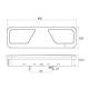 Lampa stop 450x138, 24V, LED, 6 functii, ceata, mers inapoi, cu triunghi, stanga, FT-700-066L Fristom