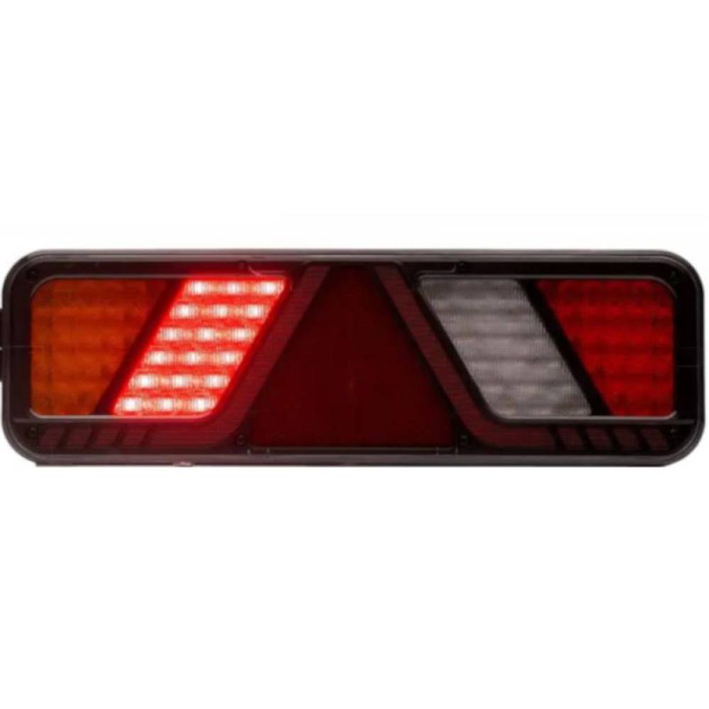 Lampa stop 450x138, 24V, LED, 6 functii, ceata, mers inapoi, cu triunghi, stanga, FT-700-066L Fristom