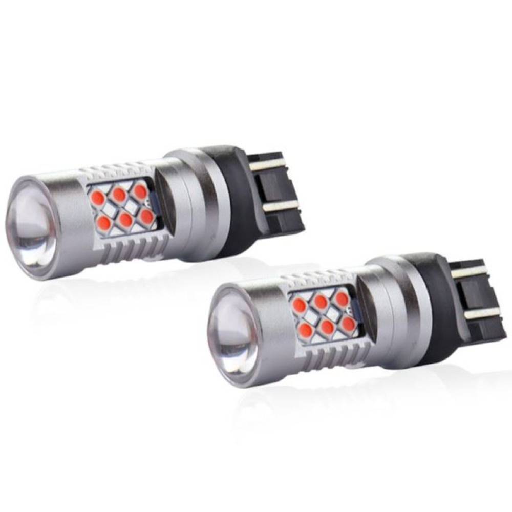 Set 2 becuri pozitie frana T20, cu LED, 12-24V, WR21/5W, canbus, lumina rosie, 02581 Amio Set 2 becuri pozitie frana T20, cu LED, 12-24V, WR21/5W, canbus, lumina rosie, 02581 Amio
