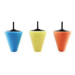Set 3 bureti polisare conic, pentru locuri greu accesibile, jenti, esapament, 02518 Amio