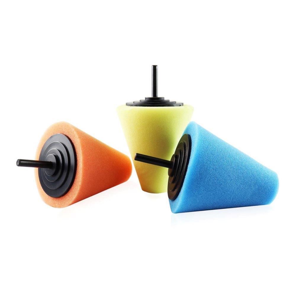 Set 3 bureti polisare conic, pentru locuri greu accesibile, jenti, esapament, 02518 Amio