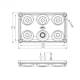 Lampa interior plafon univerala 120x75, LED, intrerupator, LED rosu, LWD2157 Horpol