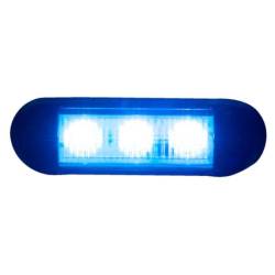 Proiector stroboscopic, LED, girofar grila, 12-24V, 96x28, albastru, LDO 2676 Horpol