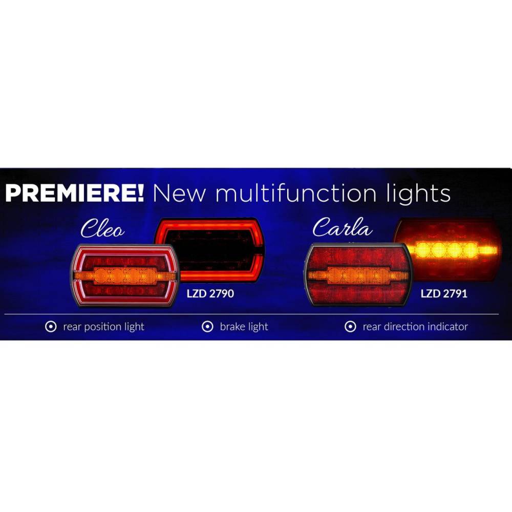 Lampa stop 120x70, LED, 3 functii, Carla, LZD2791 Horpol