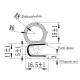 Cheder universal, cu interior 5.0mm, lat 2.8cm, rola10m,cu insertie lamele otel, Bk BN34-10