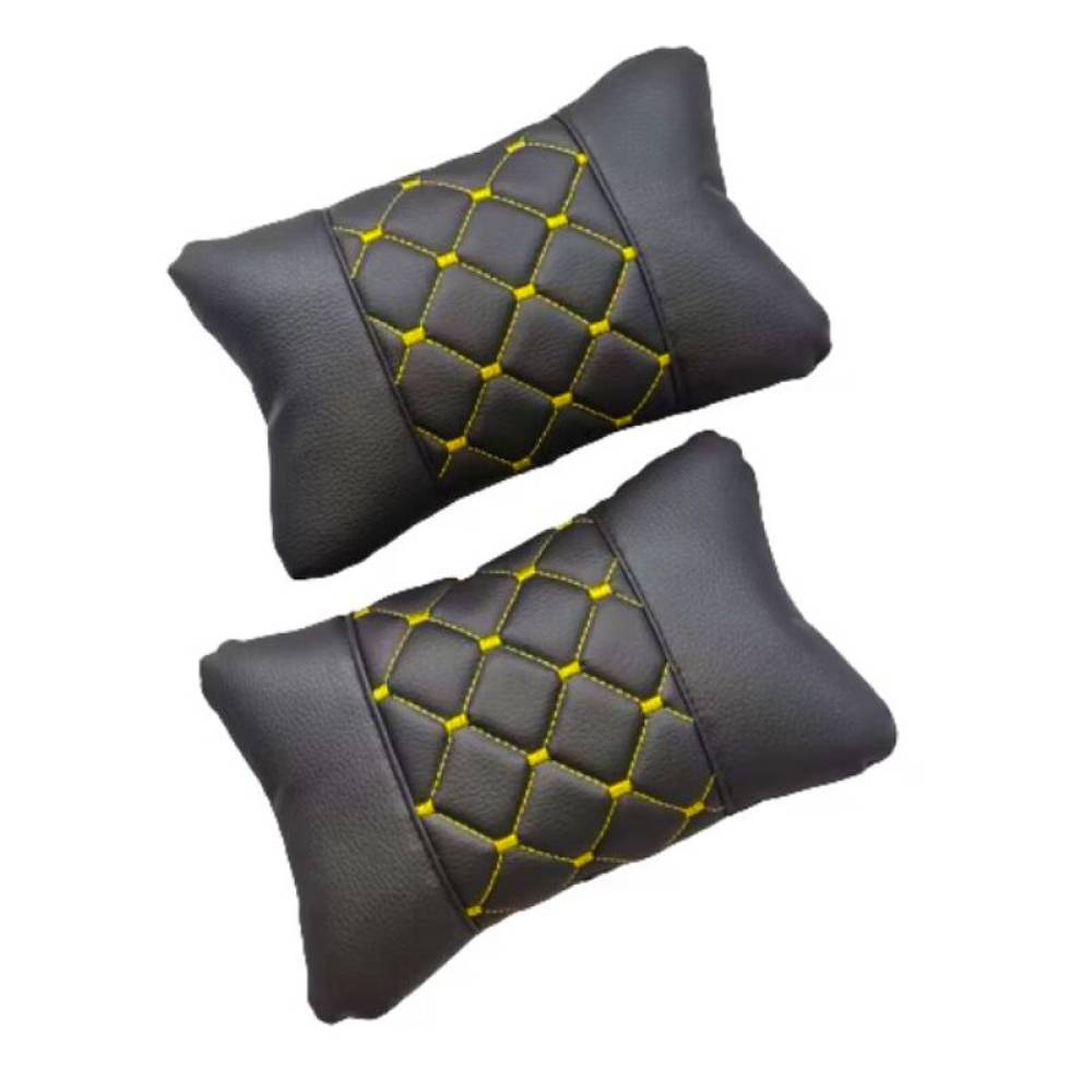 Perna tetiera sustinere gat, negru cusatura galbena, set 2 bucati, 50923-11 Perna tetiera sustinere gat, negru cusatura galbena, set 2 bucati, 50923-11