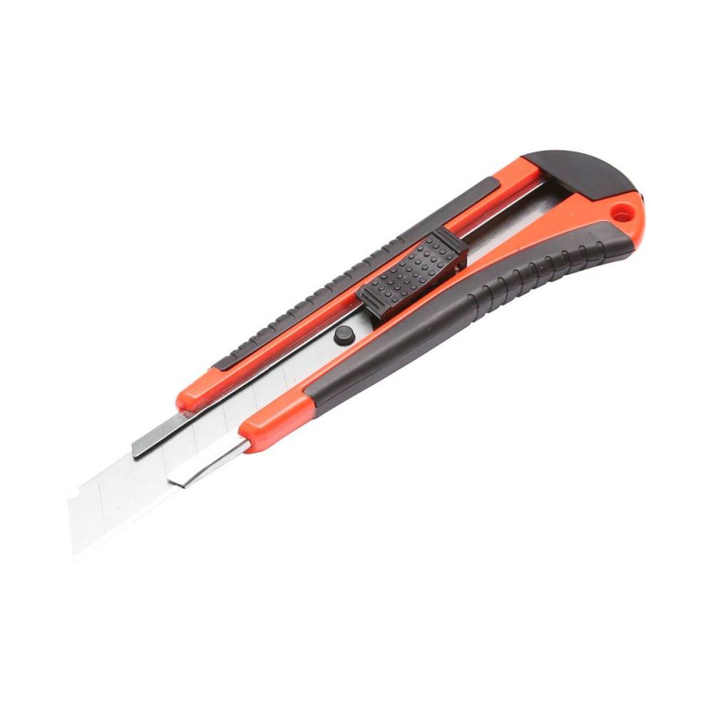 Cutit cutter profesional rosu-negru cu maner anti-alunecare si functie blocare 160mm, BK80203