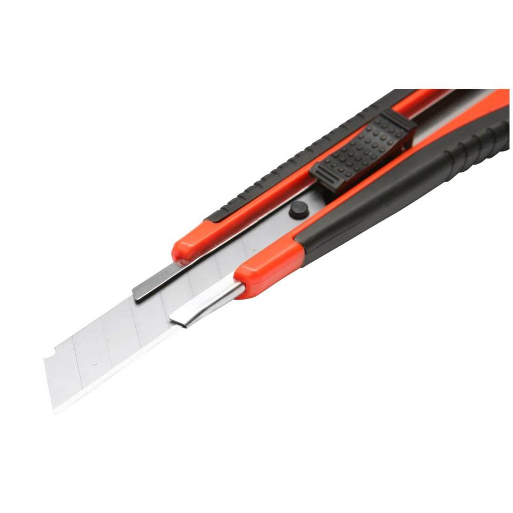Cutit cutter profesional rosu-negru cu maner anti-alunecare si functie blocare 160mm, BK80203