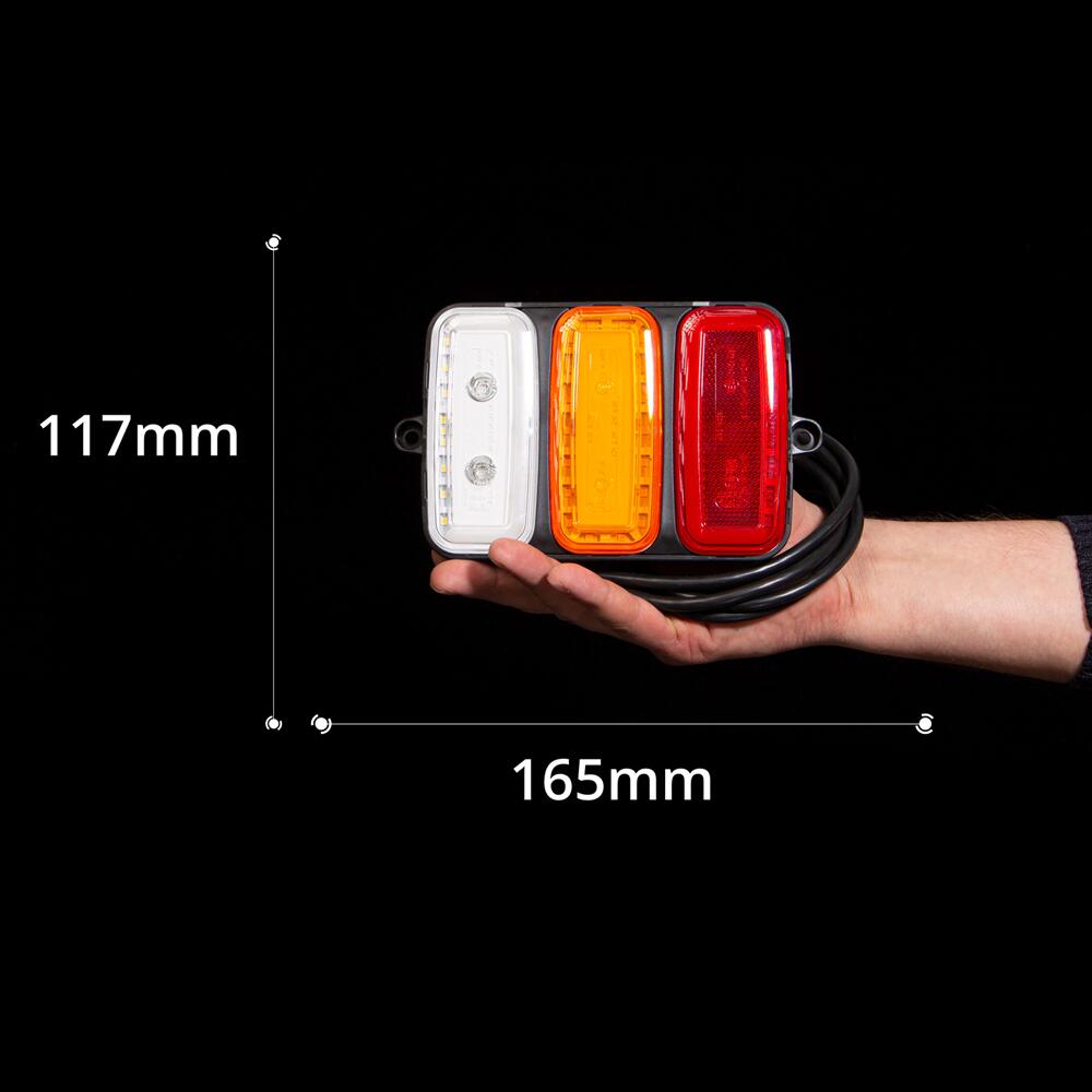 Lampa stop 165x117, cu urechi, 5 functii cu mers inapoi si ceata Lampdemia W227 1488 Was Lampa stop 165x117, cu urechi, 5 functii cu mers inapoi si ceata Lampdemia W227 1488 Was