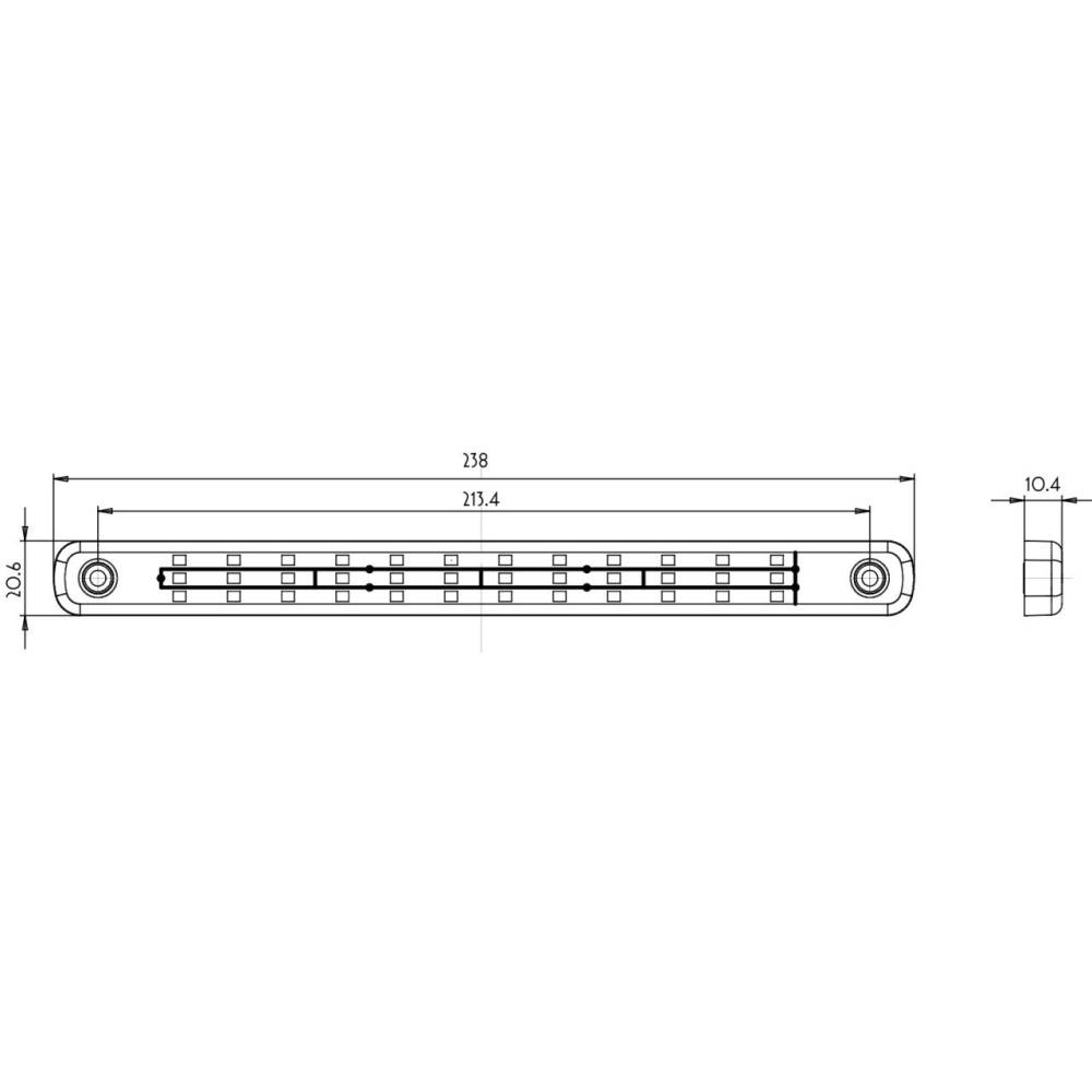 Lampa stop 232x20.6, LED, 3 functii, W232 1505 Was