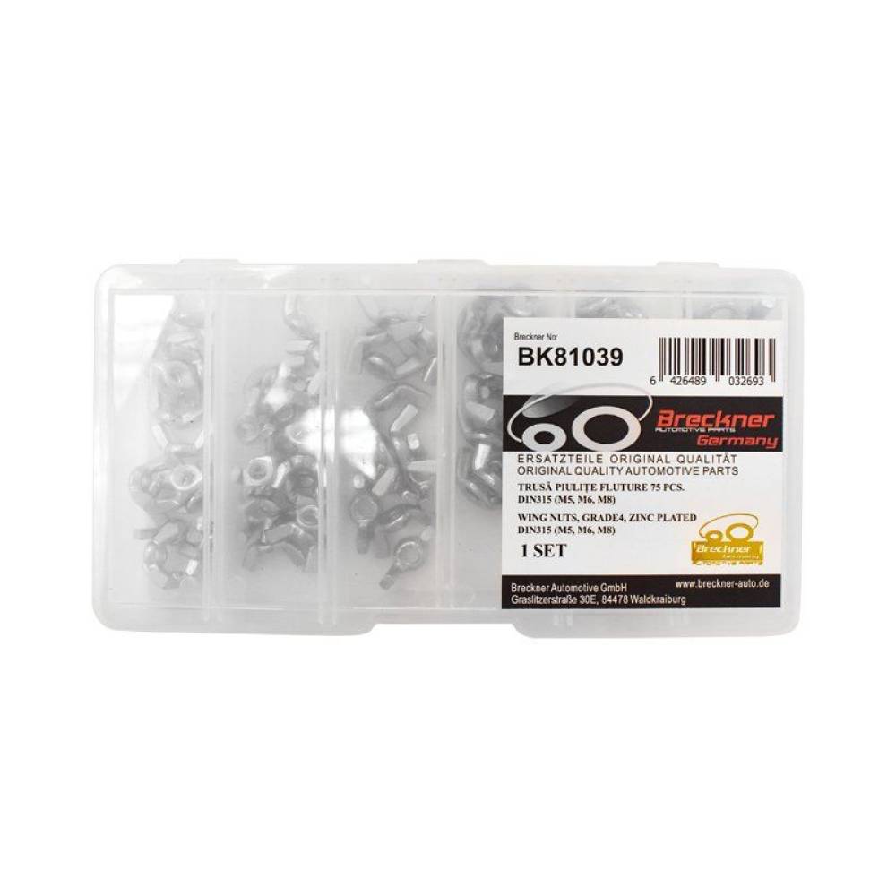 Trusa piulite fluture DIN315 75buc/set (M5, M6, M8) BK81039