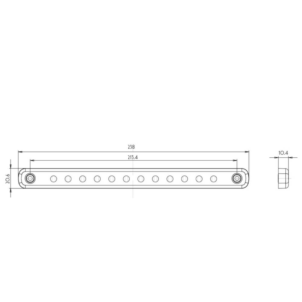 Lampa stop 232x20.6, LED, 2 functii, pozitie si frana, W231 1504 Was Lampa stop 232x20.6, LED, 2 functii, pozitie si frana, W231 1504 Was
