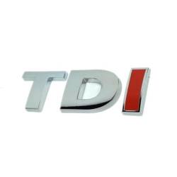 Ornament emblema metalica adeziva, TDI (TD crom, I rosu)