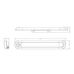 Lampa interior plafoniera 300x49mm. LED, dimabila, 12/24V 8W, intrerupator cu LED, rabatabila, L1881 TruckLed
