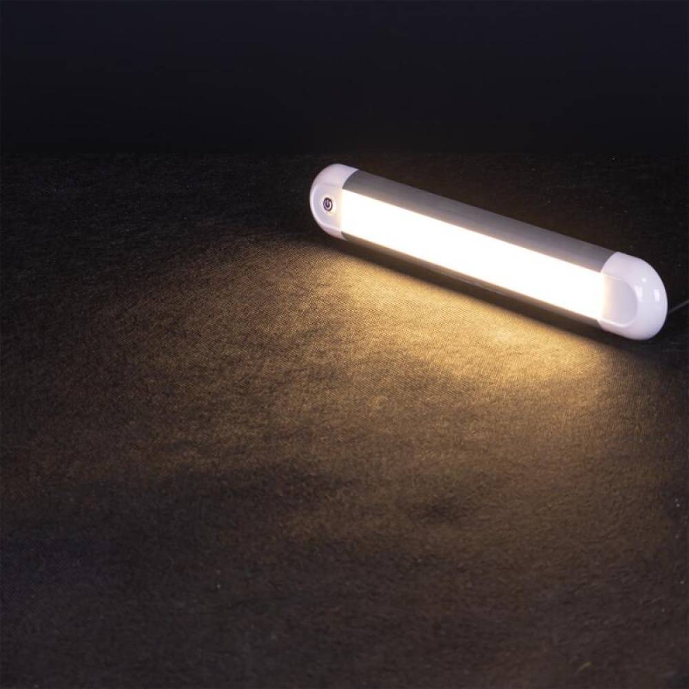 Lampa interior plafoniera 300x49mm. LED, dimabila, 12/24V 8W, intrerupator cu LED, rabatabila, L1881 TruckLed