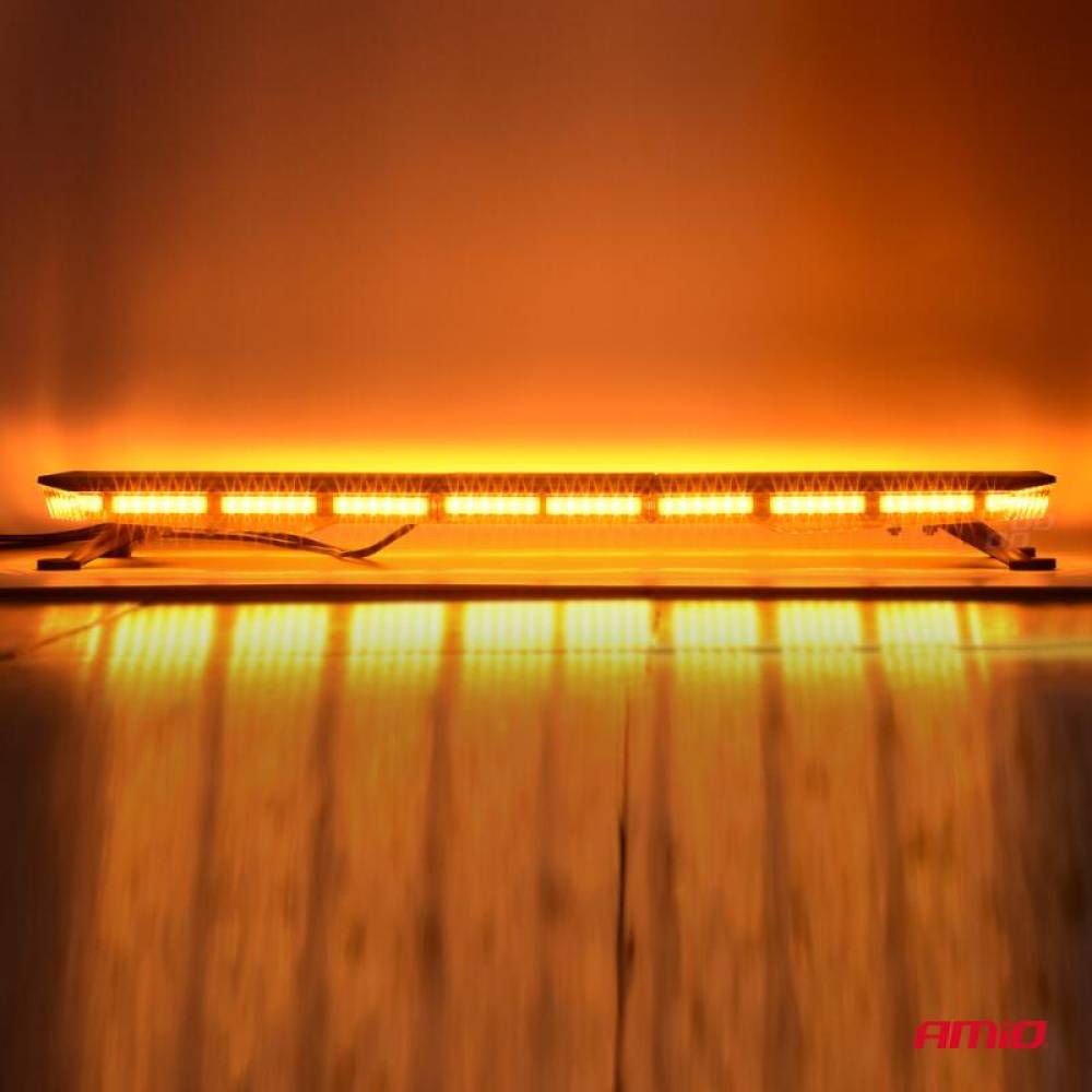 Girofar transversal, 132x28cm, 12-24V, 180 LED-uri, cu controller si 51 de moduri de ilunimare, Amio 03345