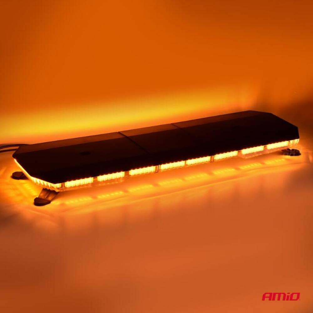 Girofar transversal, 132x28cm, 12-24V, 180 LED-uri, cu controller si 51 de moduri de ilunimare, Amio 03345
