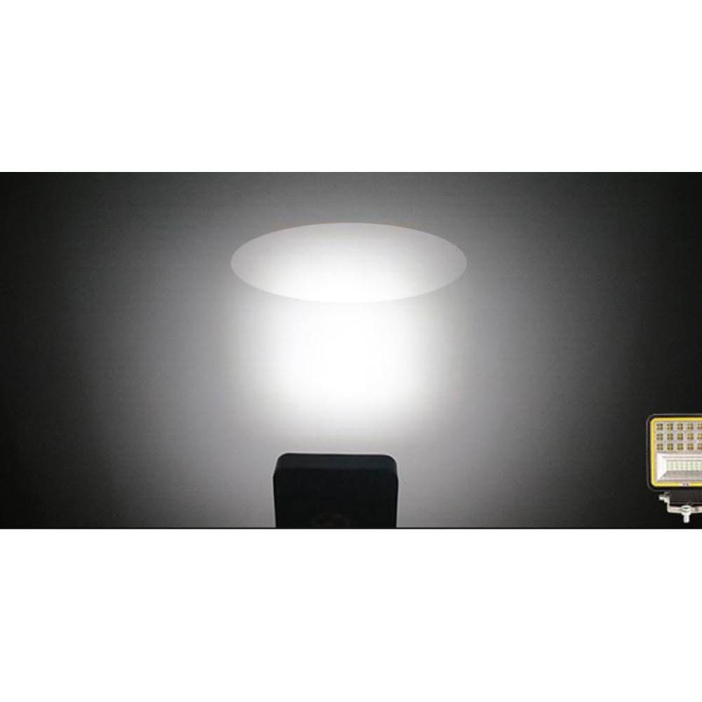Proiector lucru 106x106, LED, cu 2 functii, cu Angel Eyes, 9-30V, 126W, margine rosie, 92854 TruckLight