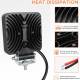 Proiector lucru 106x106, LED, cu 2 functii, cu Angel Eyes, 9-30V, 126W, margine rosie, 92854 TruckLight