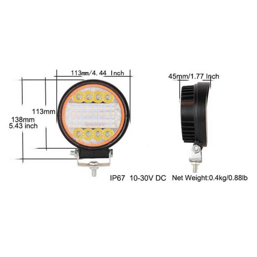 Proiector lucru fi 113x30, LED + Cob, 10-30V, 72W, 2 functii, cu pozitie, 92855 TruckLight