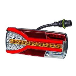 Lampa stop 305x132, 7 functii, ceata, mers inapoi, semnalizare dinamica, mufa 7 pini, stanga, incolor, Carmen LZD 2304 Horpol
