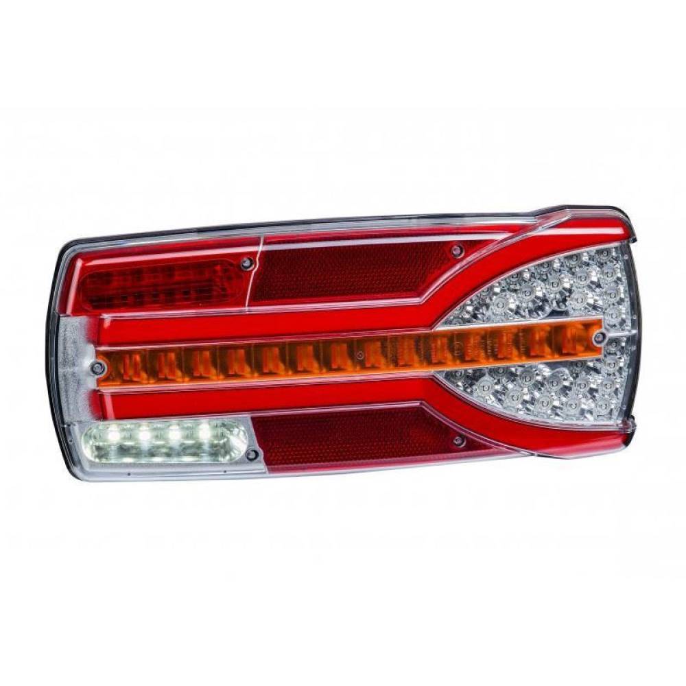 Lampa stop 305x132, 7 functii, ceata, mers inapoi, semnalizare dinamica, mufa 7 pini, dreapta, incolor, Carmen LZD 2303 Horpol