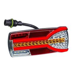 Lampa stop 305x132, 7 functii, ceata, mers inapoi, semnalizare dinamica, mufa 7 pini, dreapta, incolor, Carmen LZD 2303 Horpol