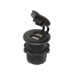 Priza cu 2 USB incastrabila, LED rosu, 54926RD