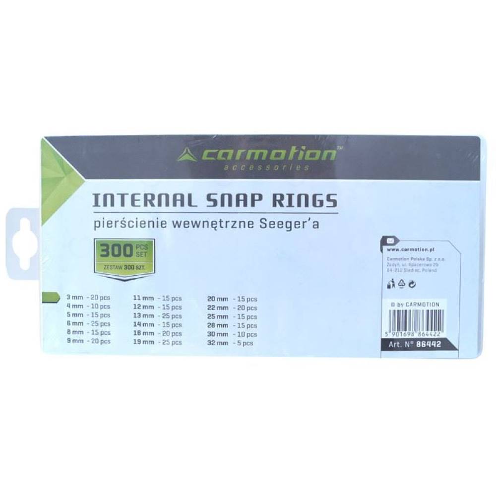 Zeghere trusa inele siguranta interioare 300 bucati 3-32mm, DIN472-I, 86442 Carmotion Zeghere trusa inele siguranta interioare 300 bucati 3-32mm, DIN472-I, 86442 Carmotion