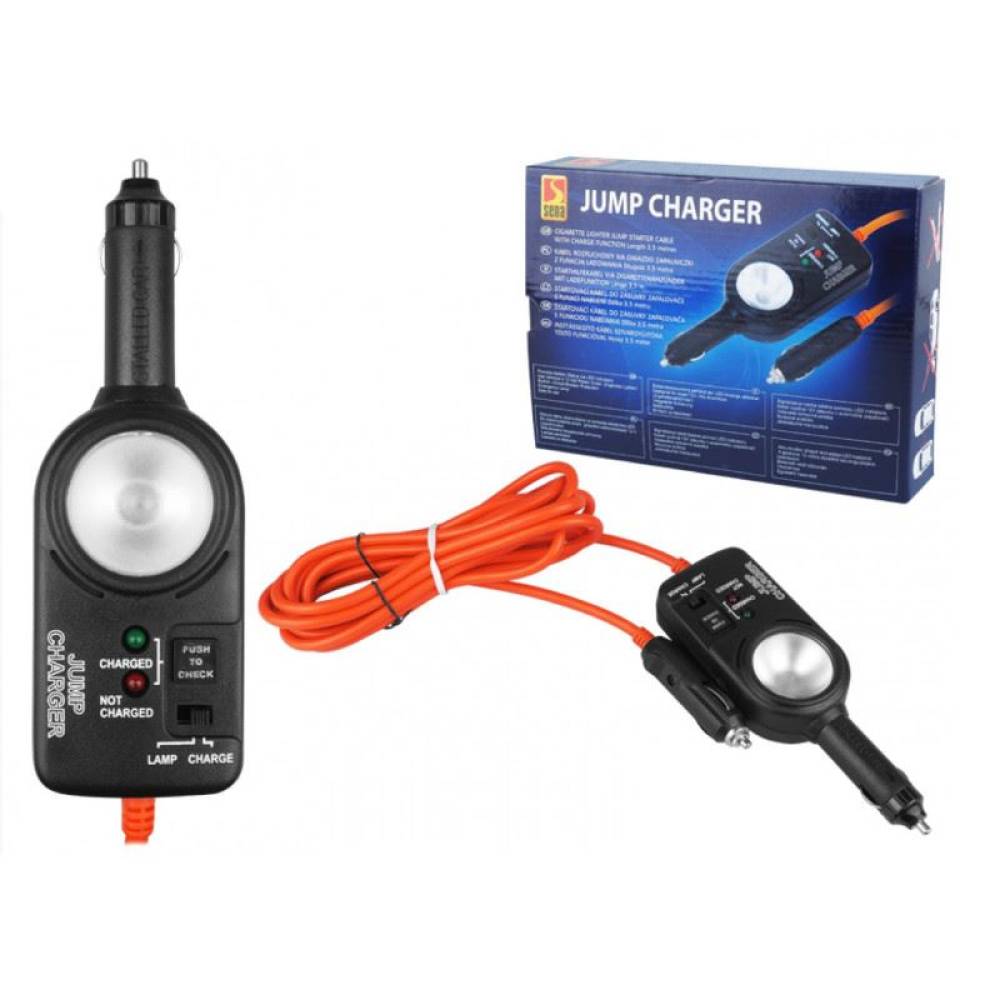 Cablu curent de la bricheta la bricheta, cu tester si lanterna 01133 Sena