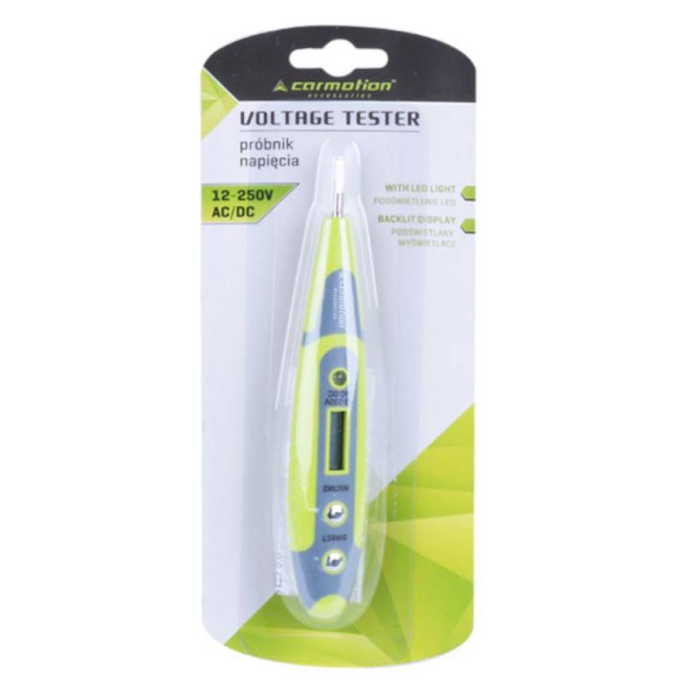 Creion tensiune, tester voltaj 12-250V, cu LCD, 58104 Carmotion