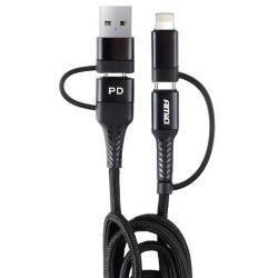 Cablu incarcator 2 USB, Combo TipC si Apple 1m FullLINK UC-15, 02547 Amio