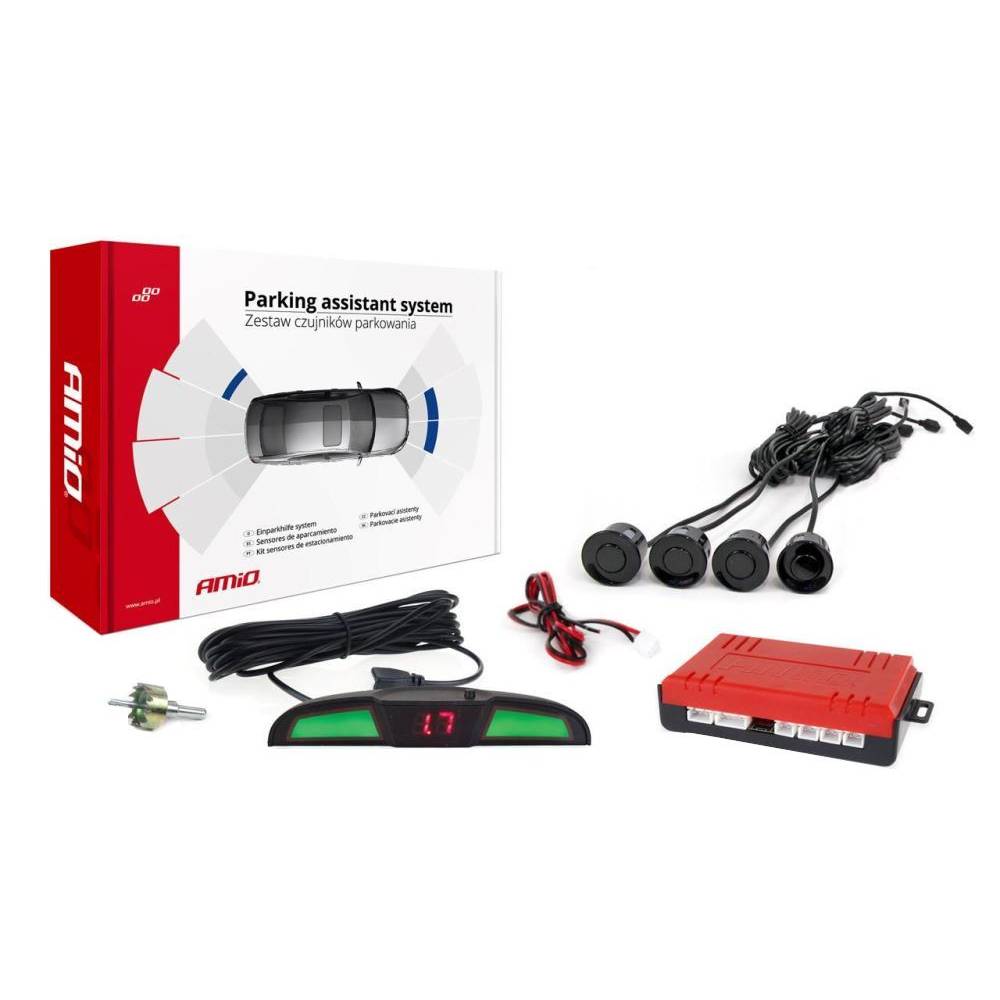 Kit senzori parcare negri, fi22, cu display LED-COB, 02281 Amio Kit senzori parcare negri, fi22, cu display LED-COB, 02281 Amio